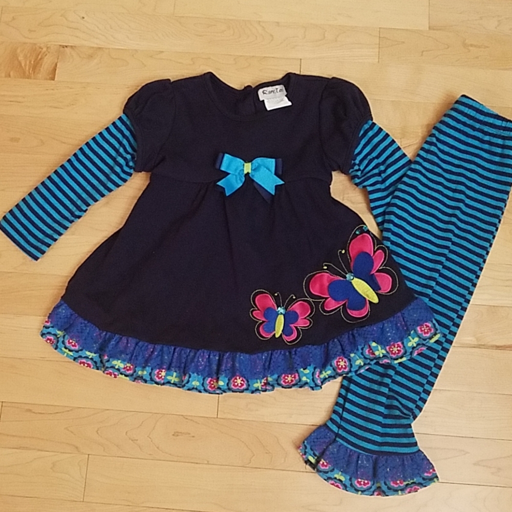 Rare Too tunic and leggings set 4T